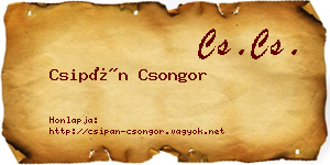 Csipán Csongor névjegykártya